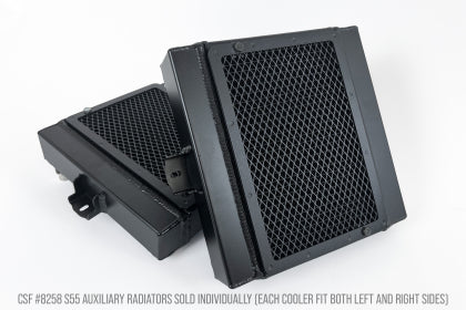 CSF BMW F8X M3/M4/M2C Auxiliary Radiators w/ Rock Guards (Sold Individually - Fits Left and Right)