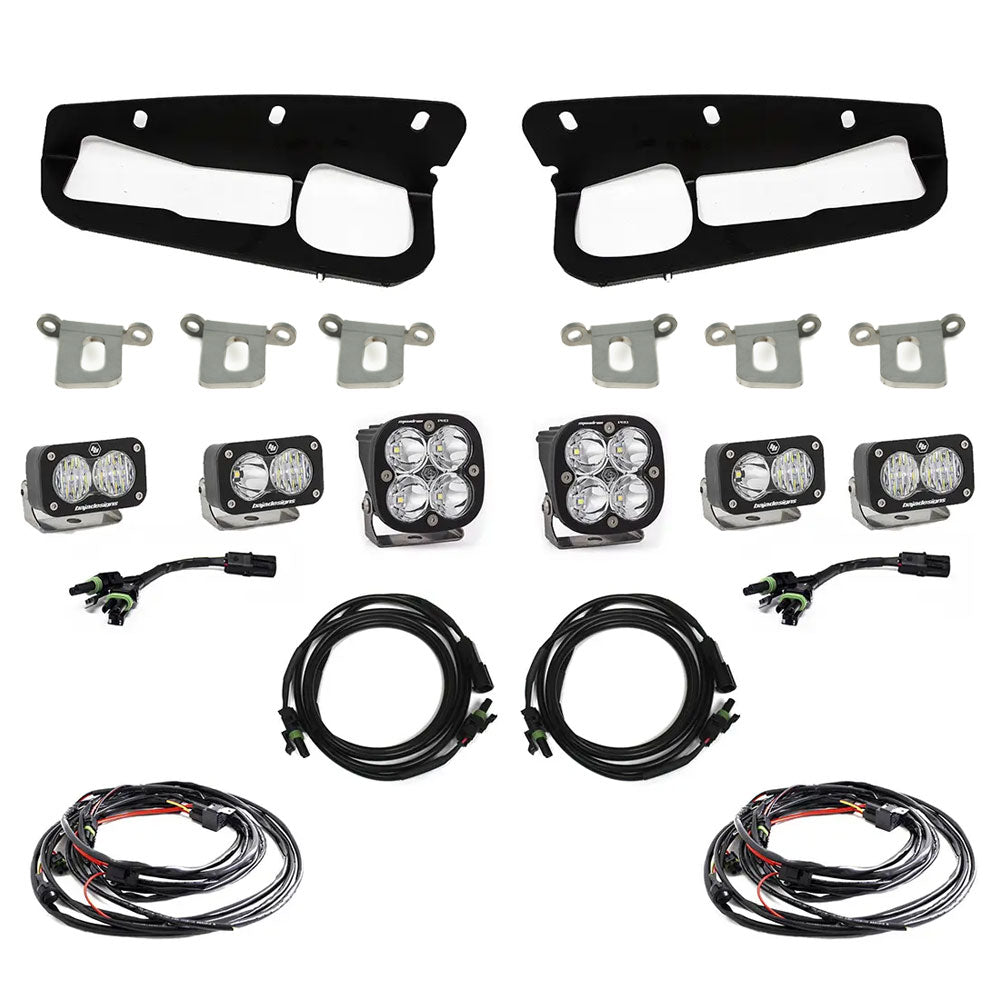 Baja Designs Ford Squadron Pro/Dual S2 Sport Steel Bumper Fog Pocket Light Kit - Ford 2021-2025 Bronco; 2022-2025 Bronco Raptor; NOTE: w/ OE Steel Bumper