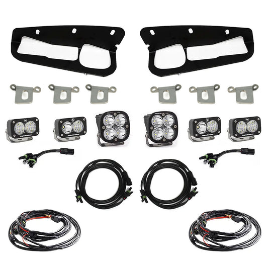 Baja Designs Ford Squadron Pro/Dual S2 Sport Steel Bumper Fog Pocket Light Kit - Ford 2021-2025 Bronco; 2022-2025 Bronco Raptor; NOTE: w/ OE Steel Bumper