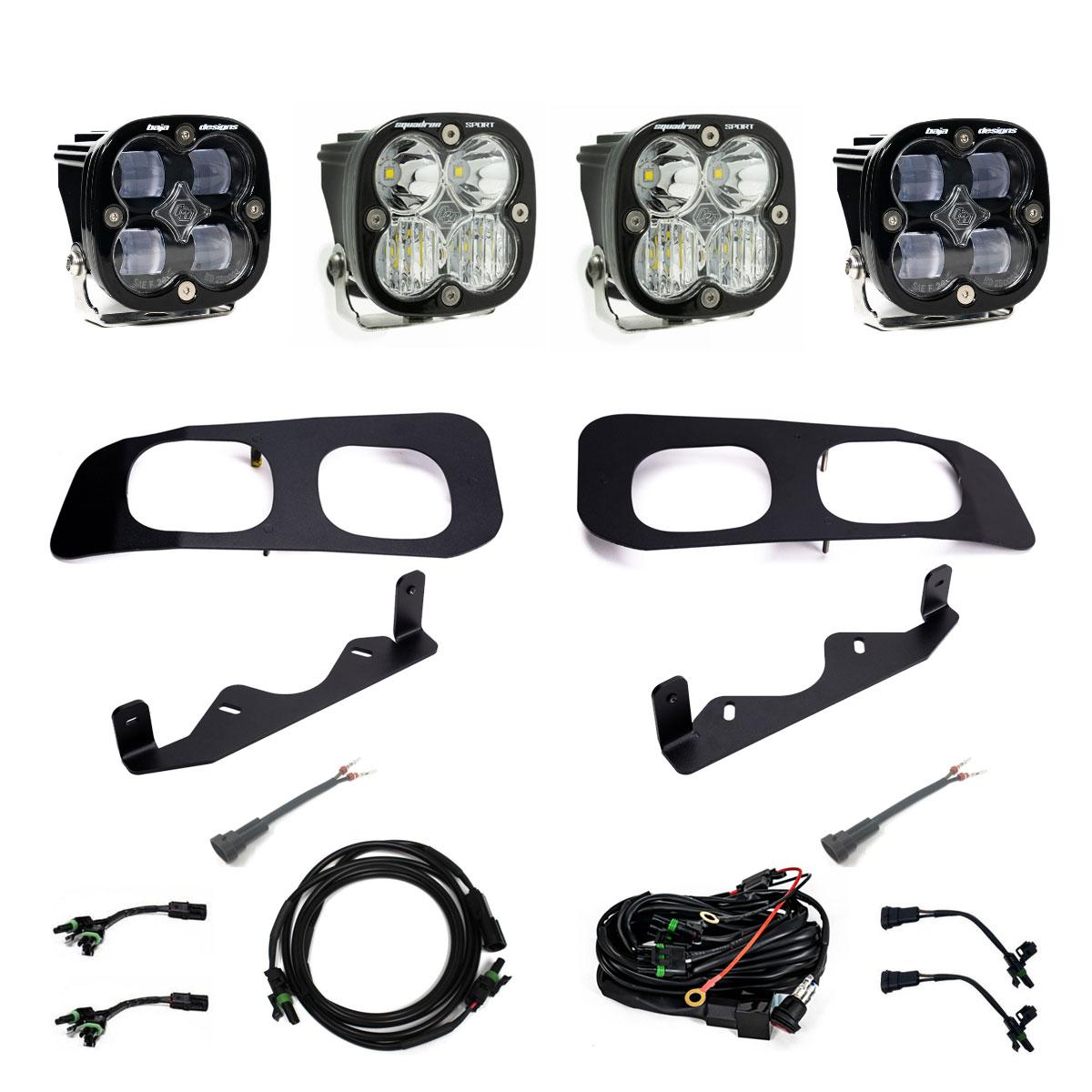 Baja Designs Ford Squadron SAE/Squadron Sport Dual Fog Pocket Light Kit - Ford 2023-2025 F-250/350 Super Duty