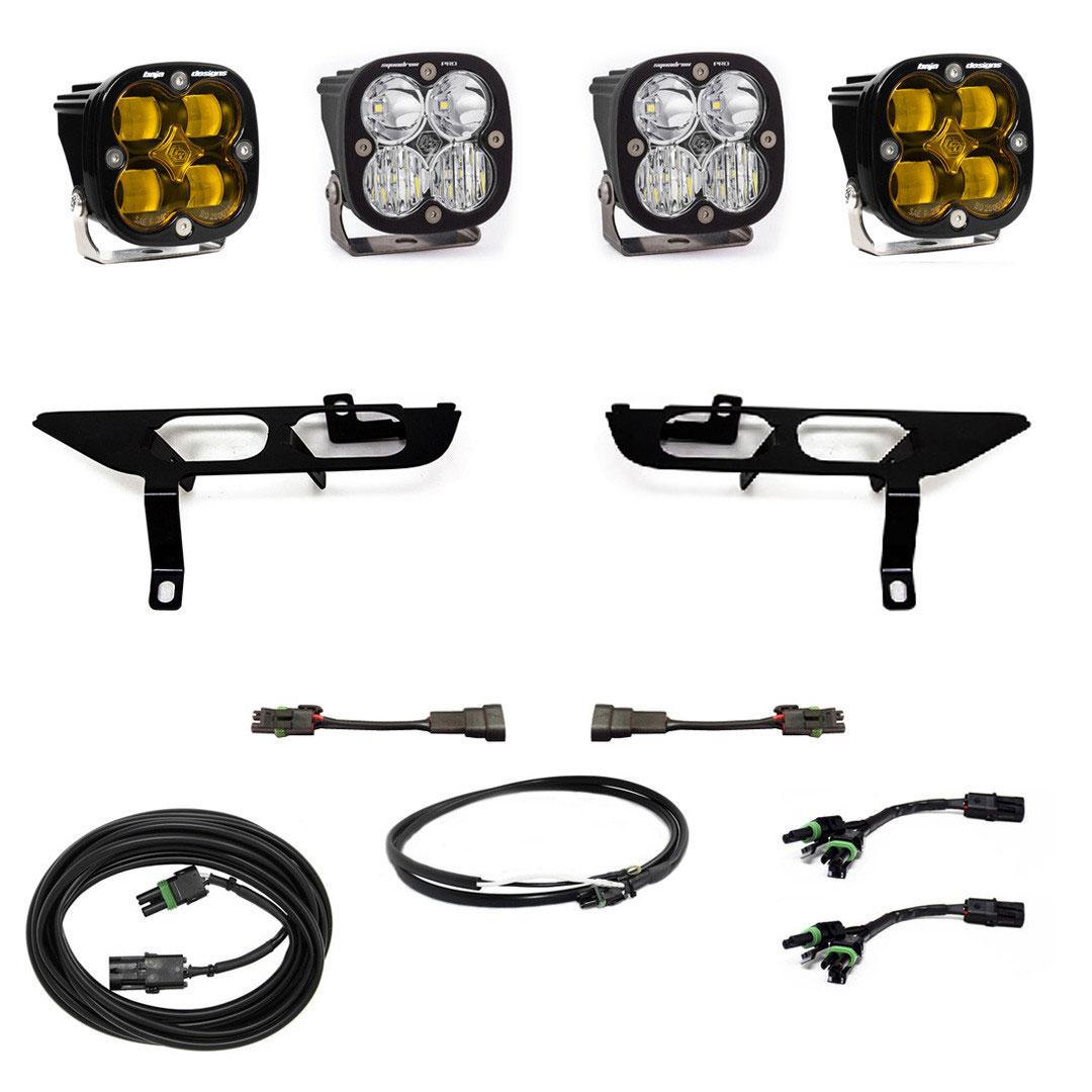 Baja Designs Ford Squadron SAE/Pro Fog Pocket Light Kit - Ford 2021-23 F-150; NOTE: w/o Daytime Running Lights (DRL)