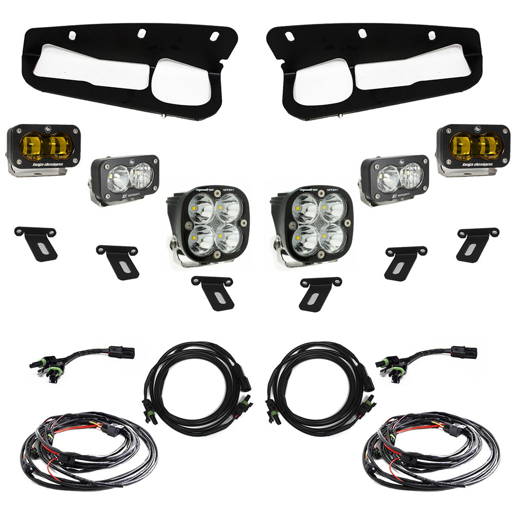Baja Designs Ford S2 SAE “Sportsmen” Fog Pocket Light Kit - Ford 2021-2025 Bronco; Steel Bumper