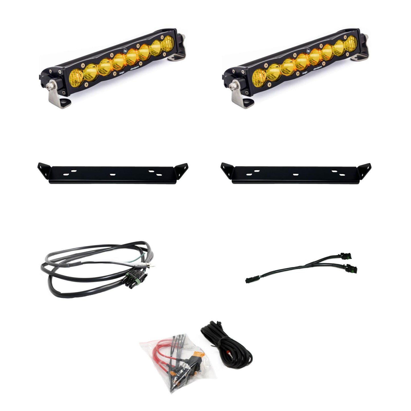 Baja Designs Ford S8 10 Inch Dual Behind Grille Light Bar Kit - Ford 2021-2025 F-150 Raptor, 2024-2025 F-150 Raptor 37/R