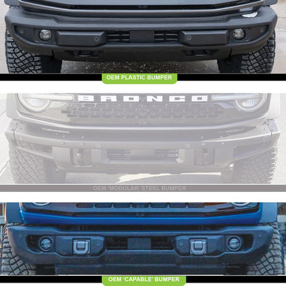 Baja Designs Ford Squadron SAE Fog Pocket Light Kit - Ford 2019-2023 Ranger; 2021-2025 Bronco NOTE: w/ OE Plastic Bumper