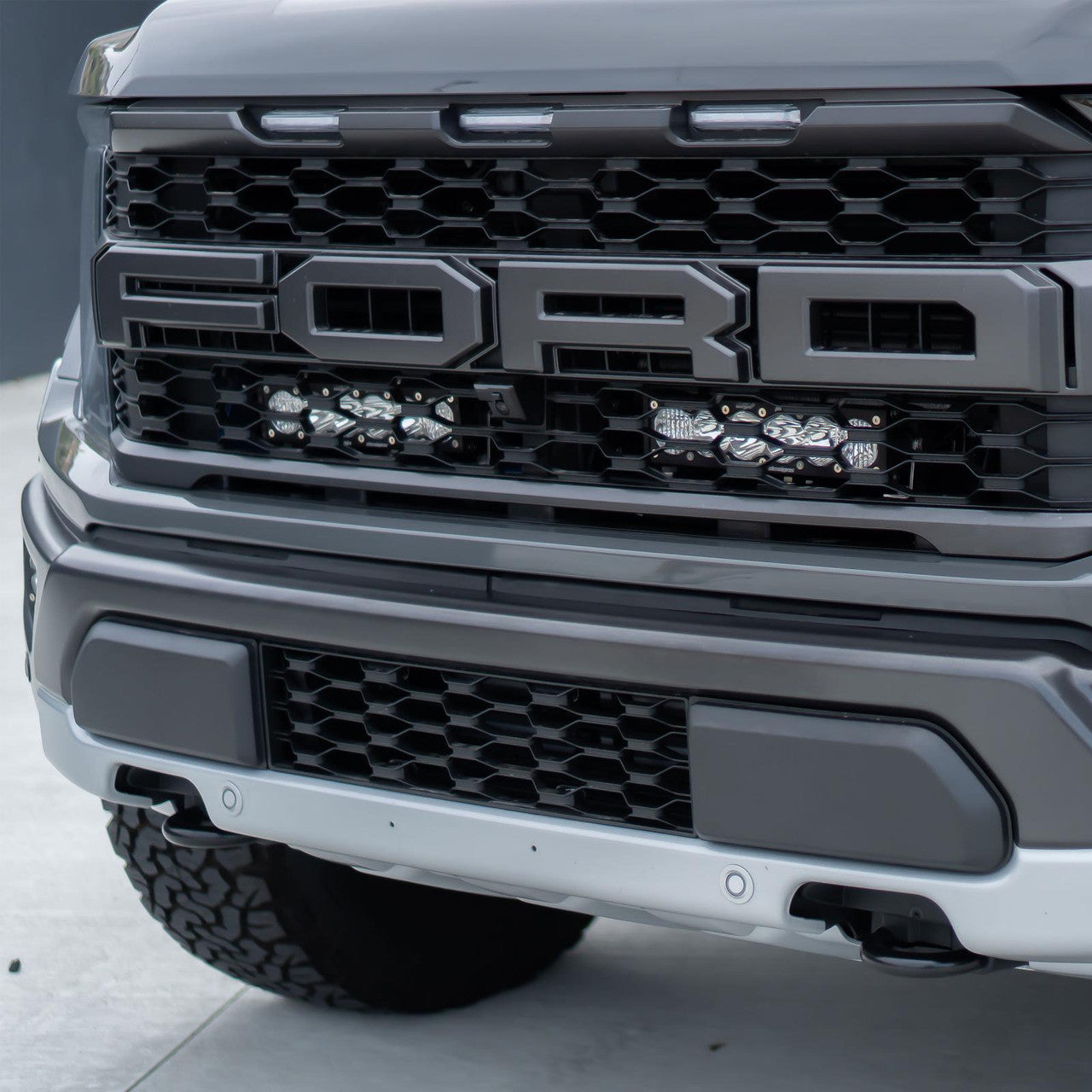Baja Designs Ford OnX6+ 10 Inch Dual Behind Grille Light Bar Kit - Ford 2021-2025 F-150 Raptor, 2024-2025 F-150 Raptor 37/R