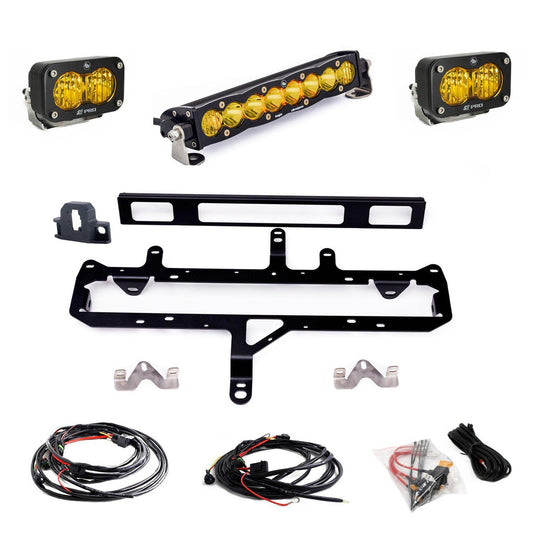 Baja Designs Toyota S8 10" Light Bar / S2 Pro TRD Pro Grille Conversion Light Kit - 2024-On Toyota Tacoma