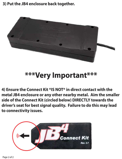 JB4 Bluetooth Wireless Phone/Tablet Connect Kit Rev 3.7 (Pinned Power Wire, most new JB4s)